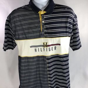 Vintage Tommy Hilfiger Rare Polo Striped XL Early 2000s Y2K Short Sleeve Tee